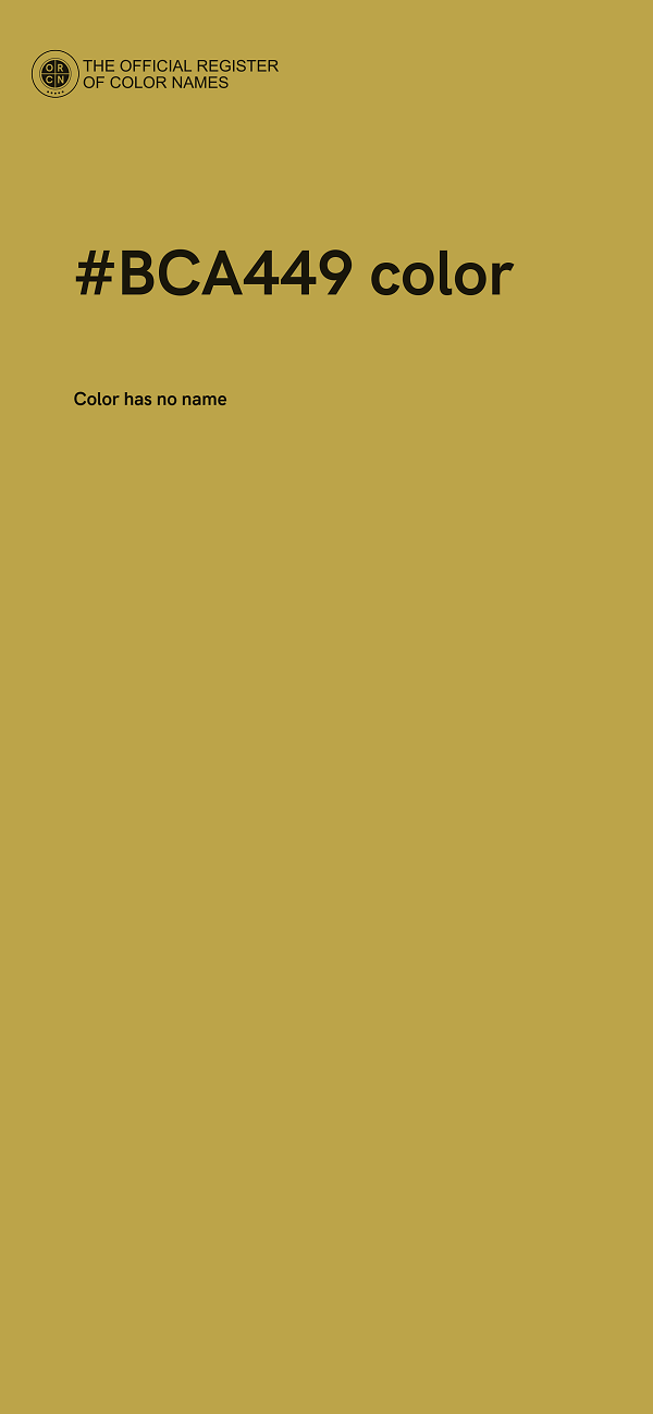 #BCA449 color image