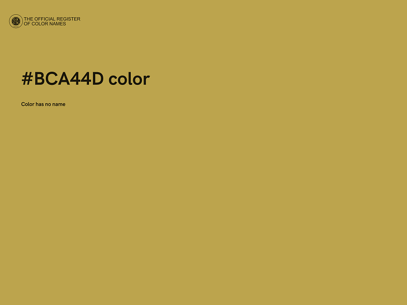 #BCA44D color image