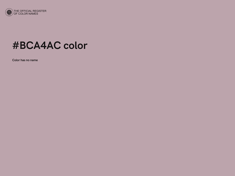 #BCA4AC color image