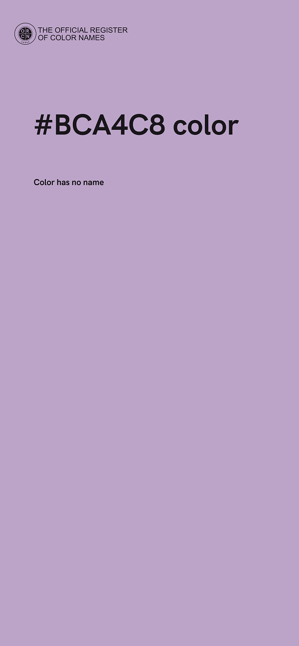 #BCA4C8 color image