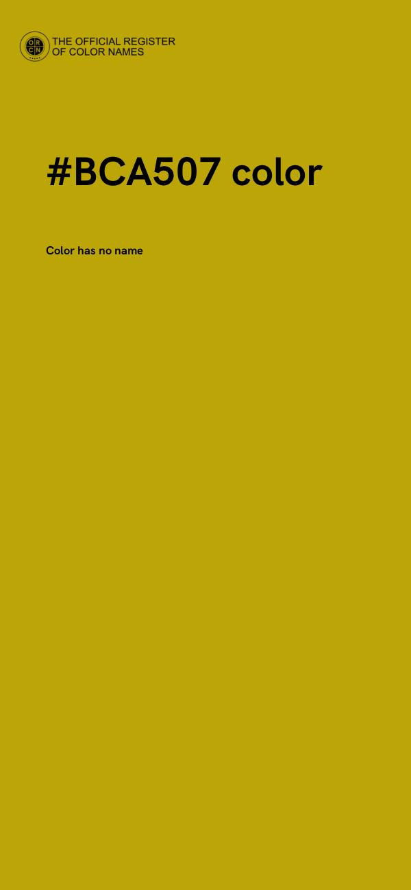 #BCA507 color image