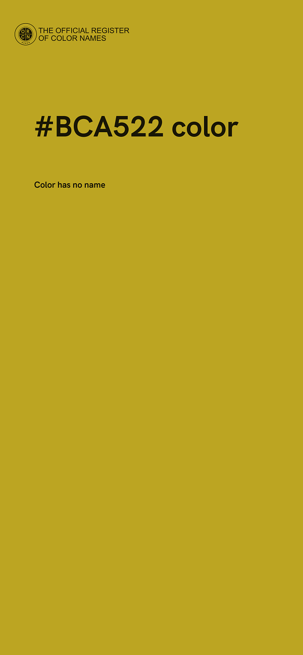 #BCA522 color image