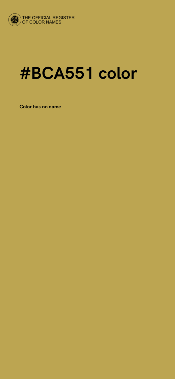#BCA551 color image