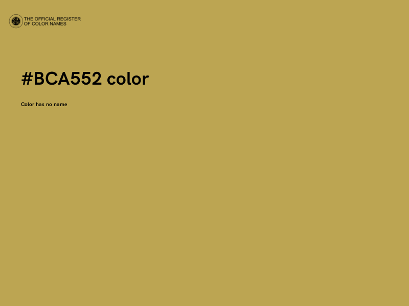 #BCA552 color image