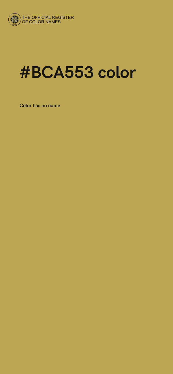 #BCA553 color image