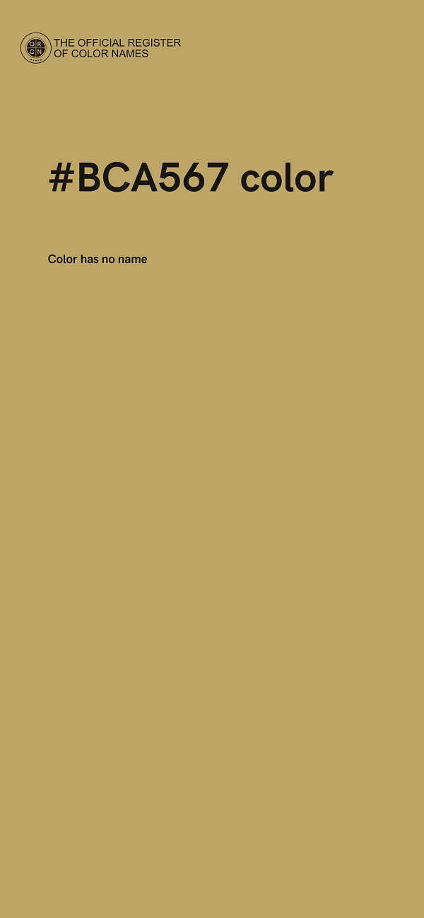 #BCA567 color image
