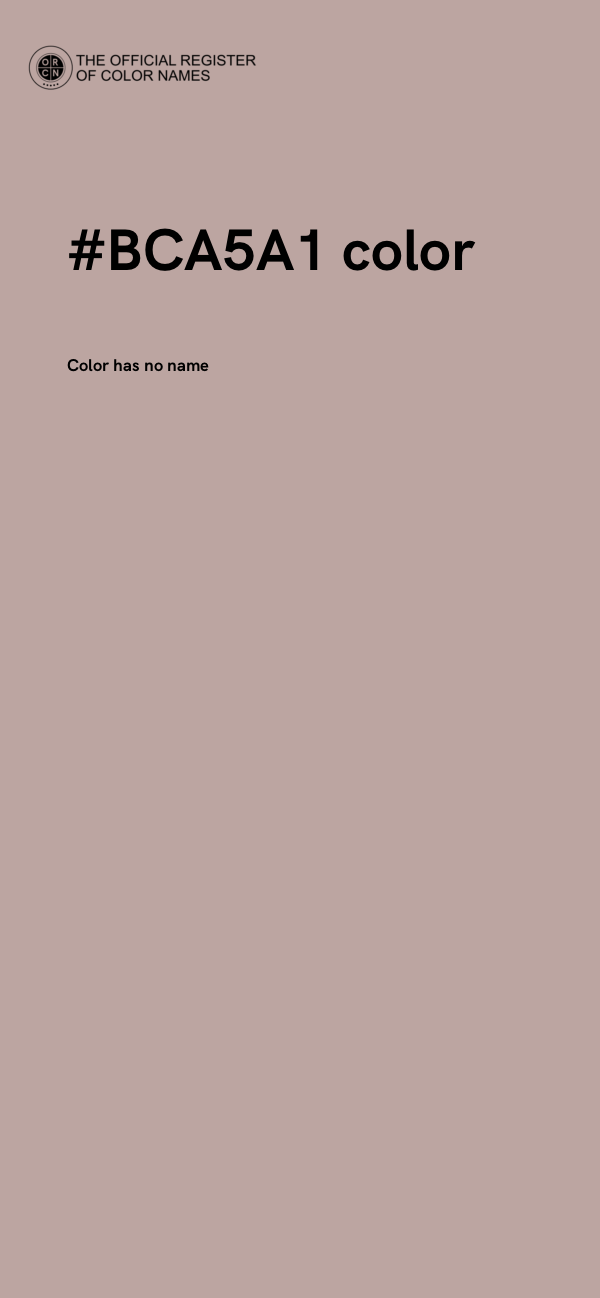 #BCA5A1 color image