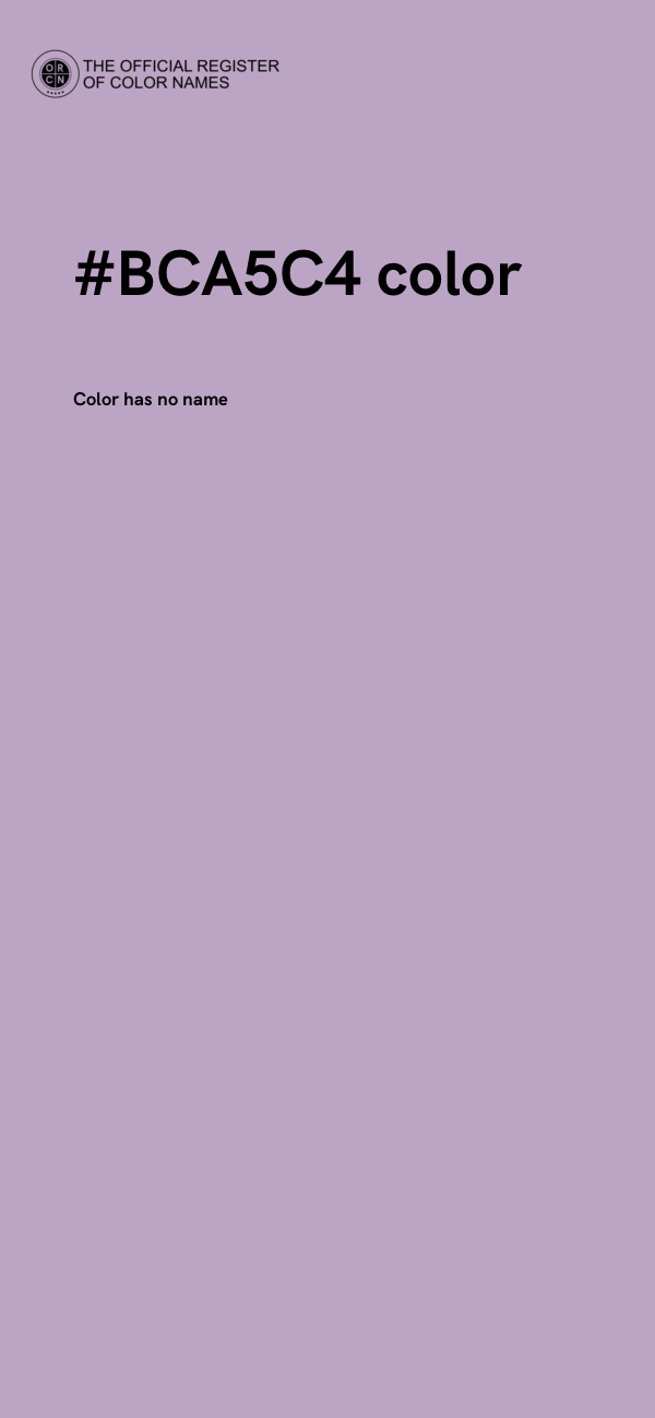 #BCA5C4 color image