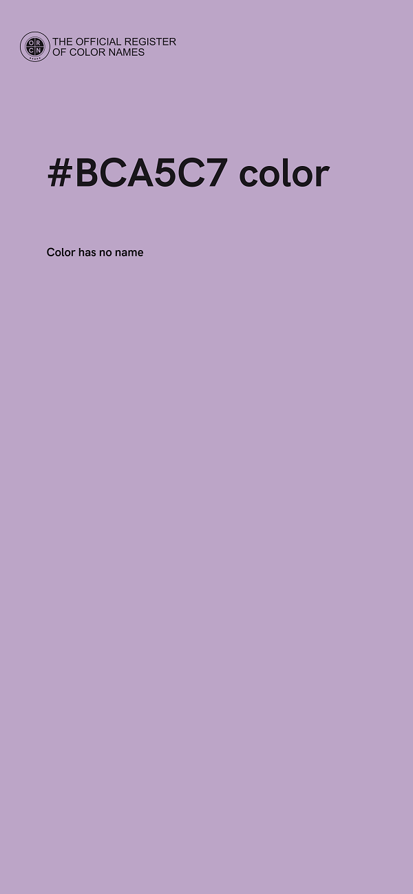 #BCA5C7 color image