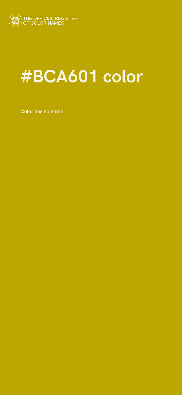 #BCA601 color image