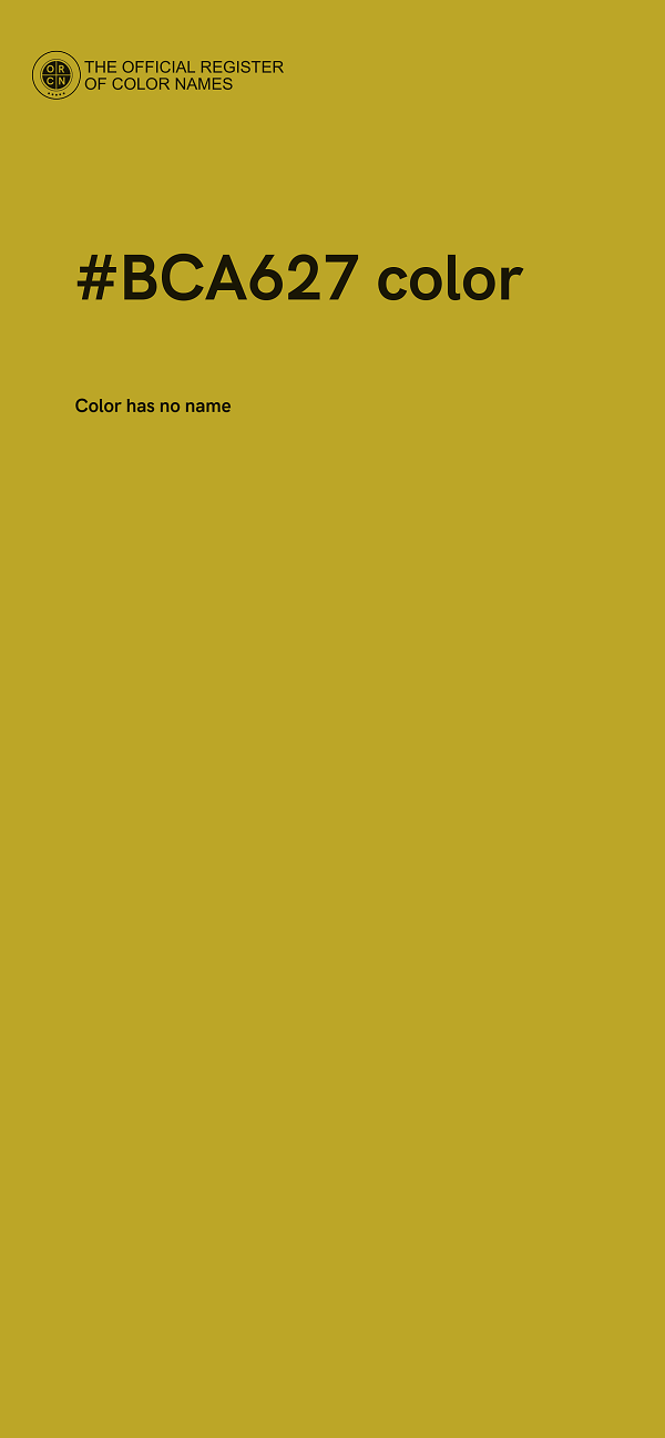 #BCA627 color image