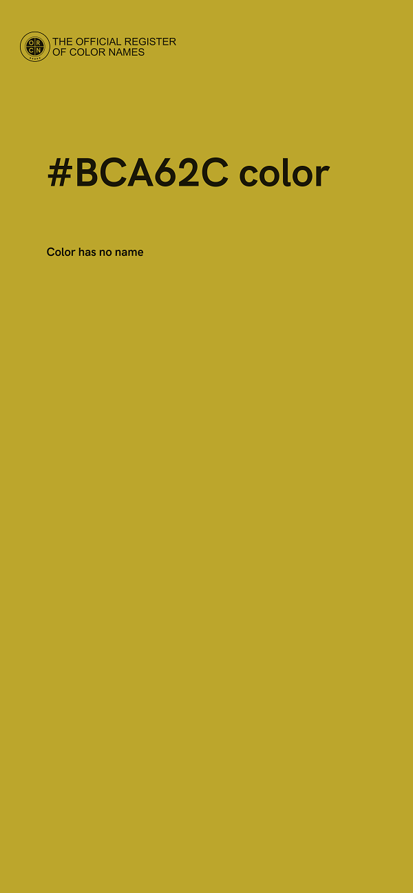 #BCA62C color image