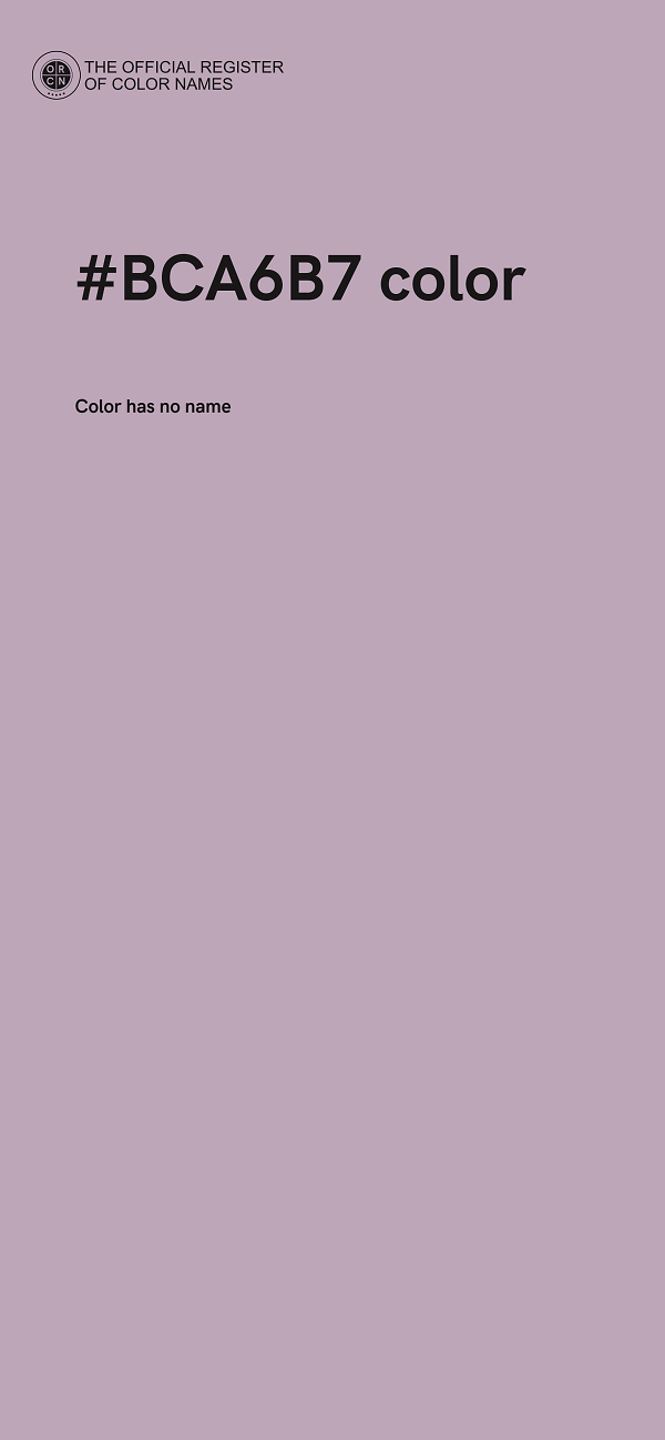 #BCA6B7 color image