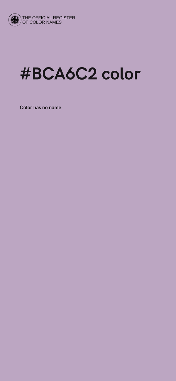 #BCA6C2 color image