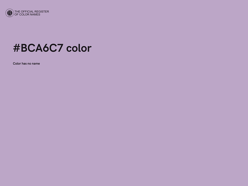 #BCA6C7 color image