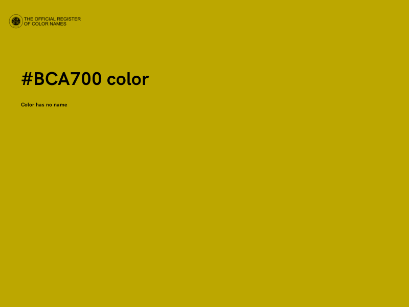 #BCA700 color image