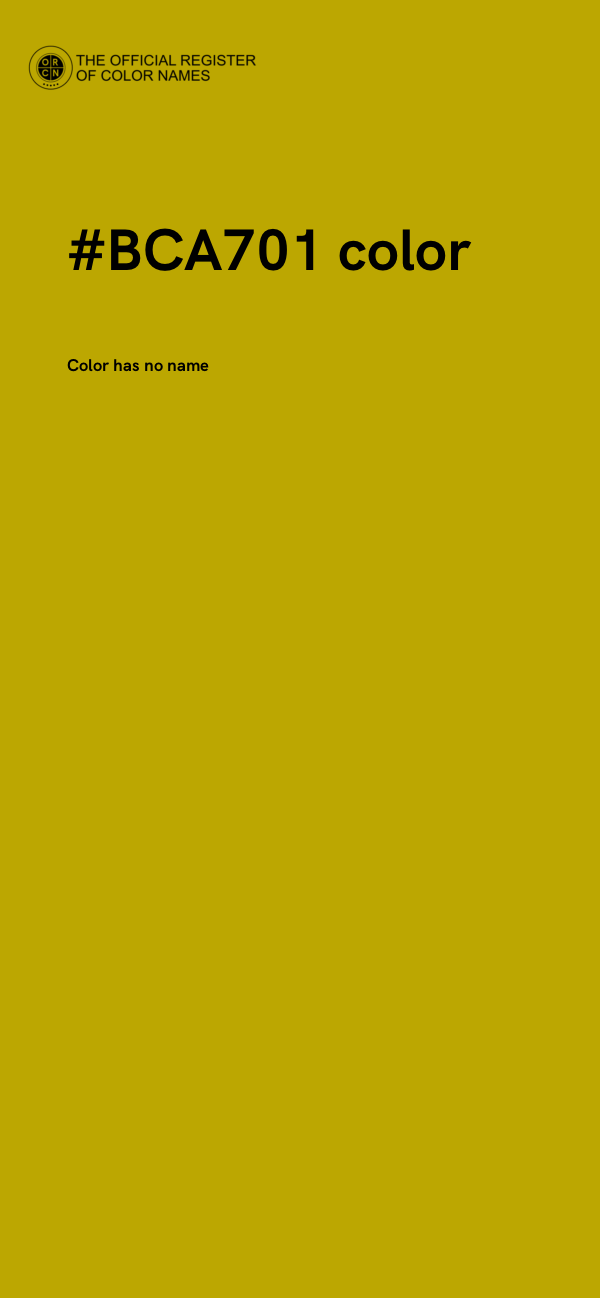 #BCA701 color image