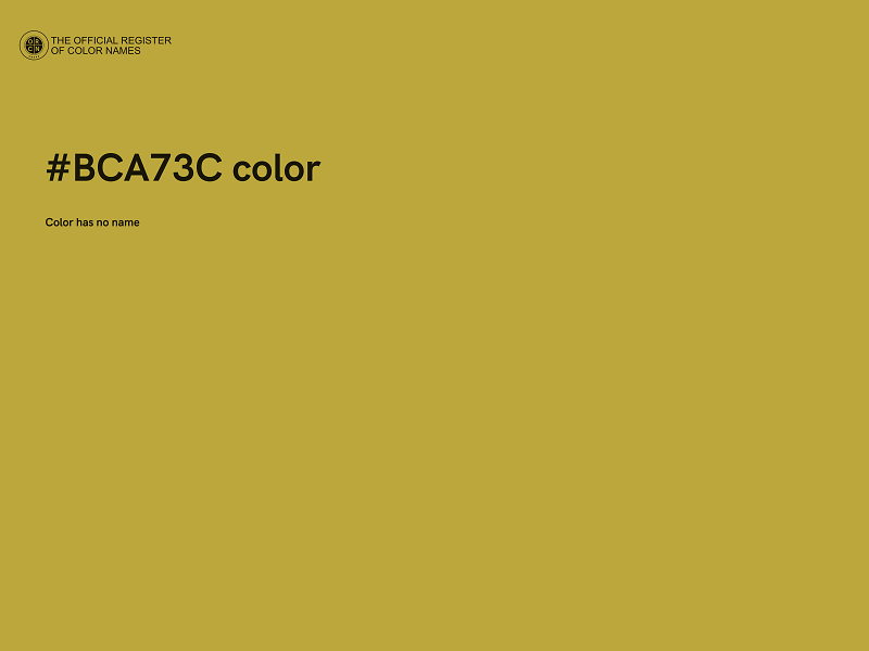 #BCA73C color image
