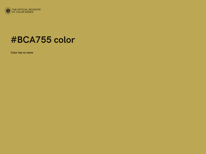 #BCA755 color image