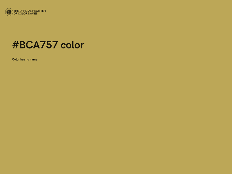 #BCA757 color image