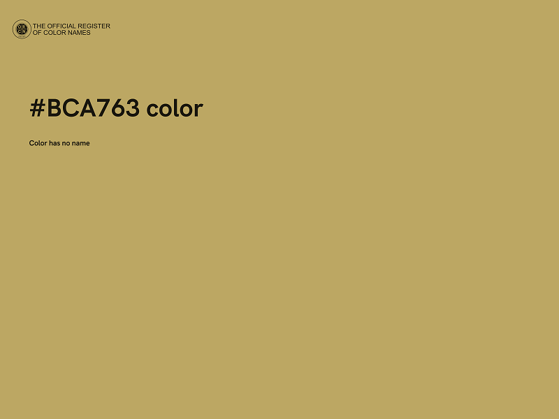 #BCA763 color image