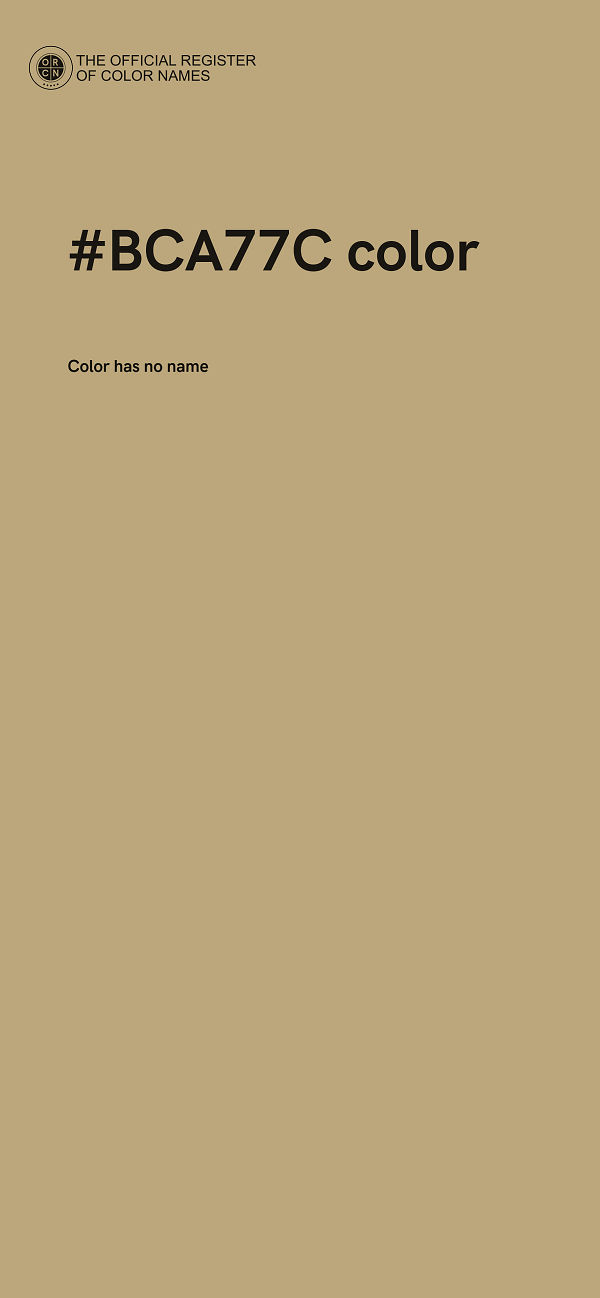 #BCA77C color image