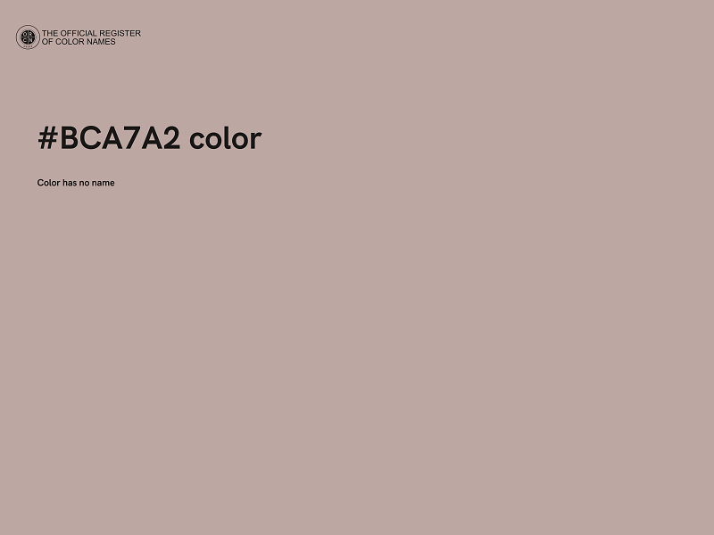 #BCA7A2 color image