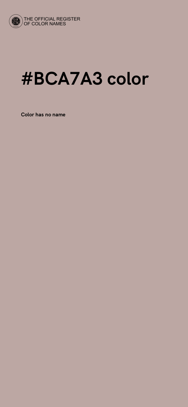 #BCA7A3 color image