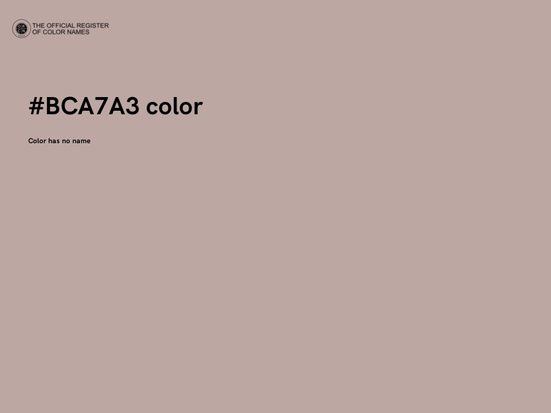#BCA7A3 color image