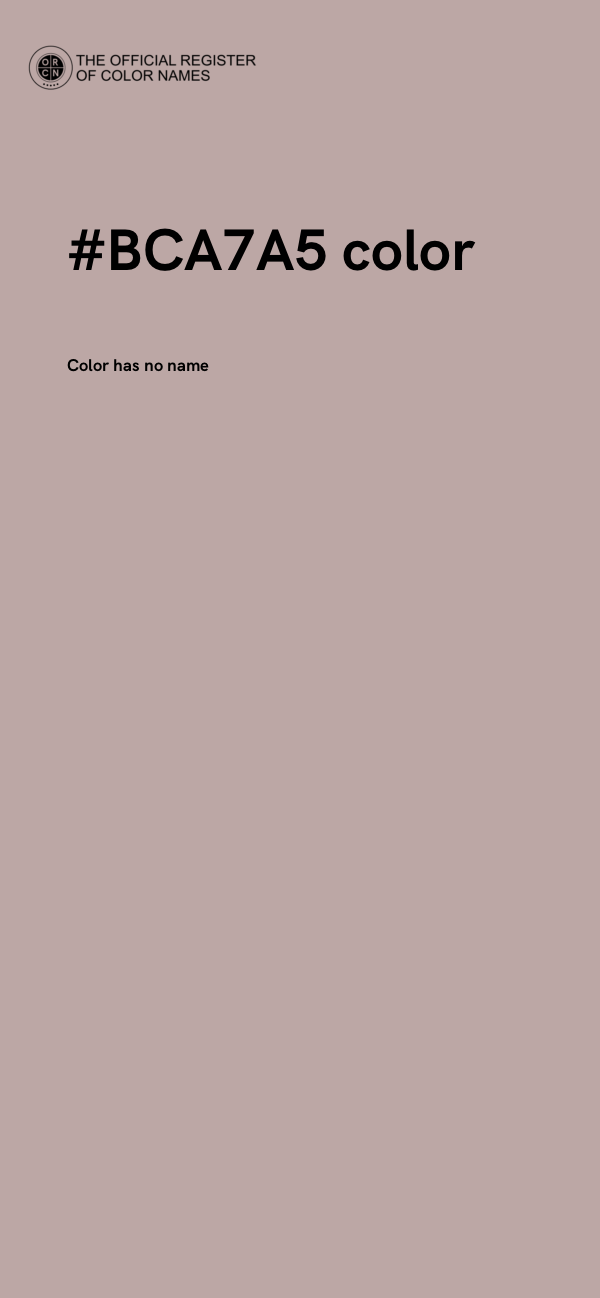 #BCA7A5 color image