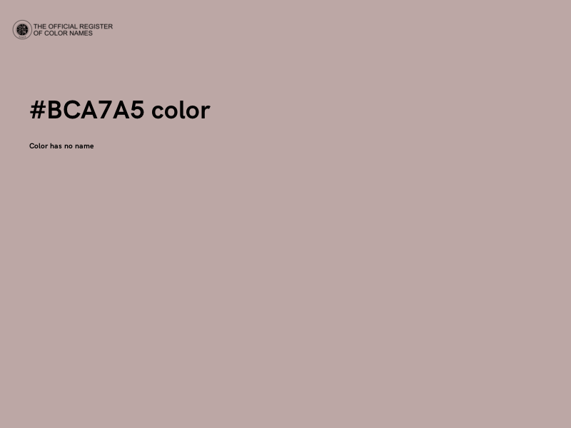 #BCA7A5 color image
