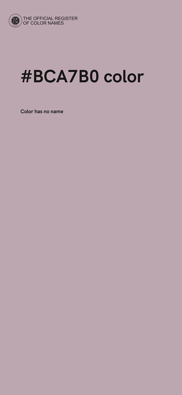 #BCA7B0 color image