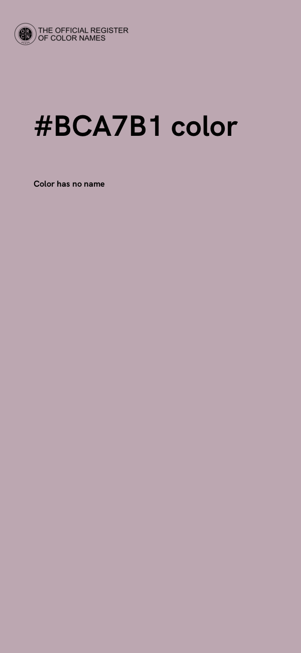 #BCA7B1 color image