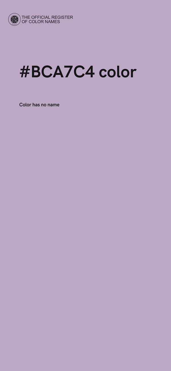 #BCA7C4 color image