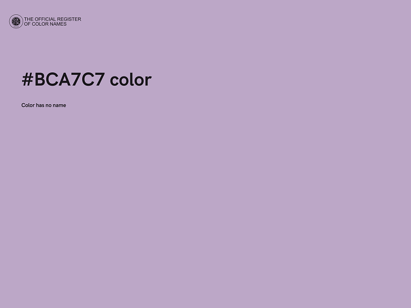 #BCA7C7 color image