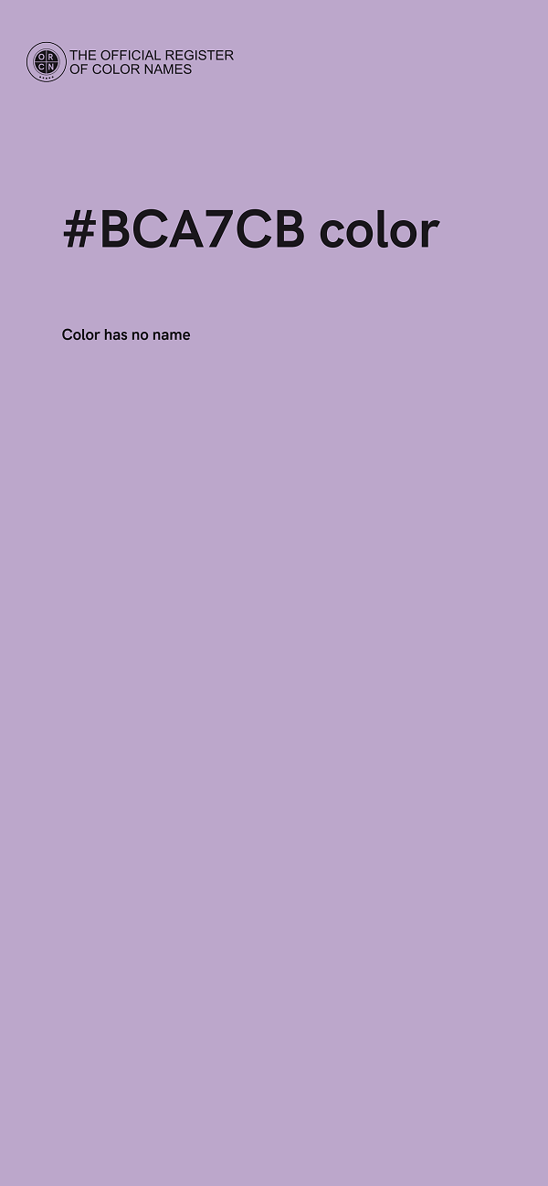 #BCA7CB color image