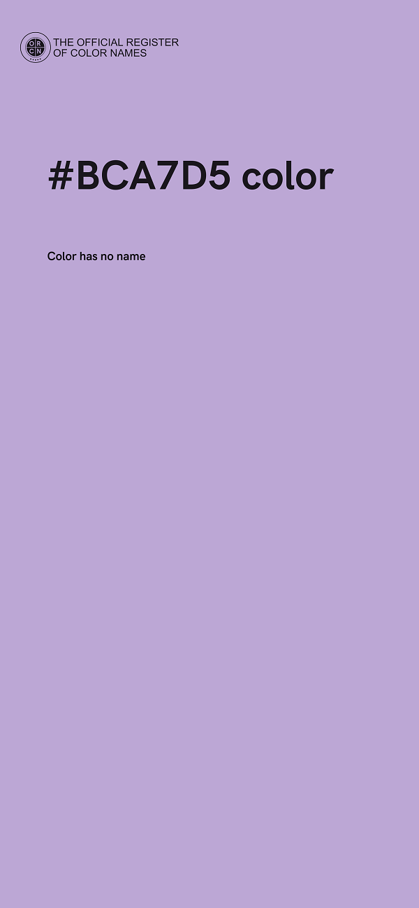 #BCA7D5 color image
