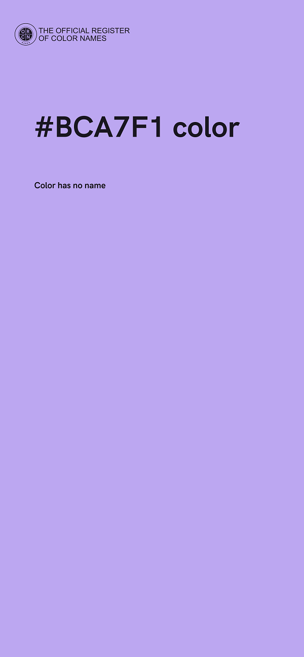 #BCA7F1 color image