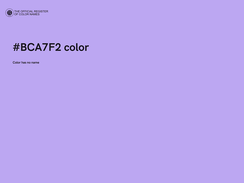 #BCA7F2 color image