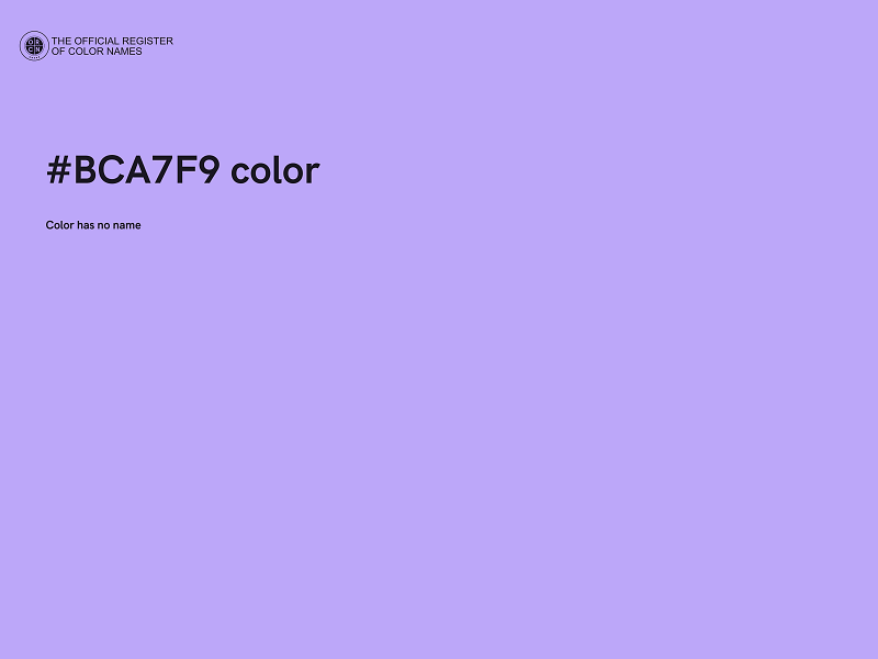 #BCA7F9 color image