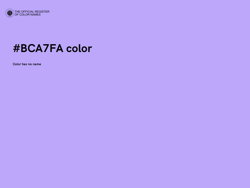 #BCA7FA color image