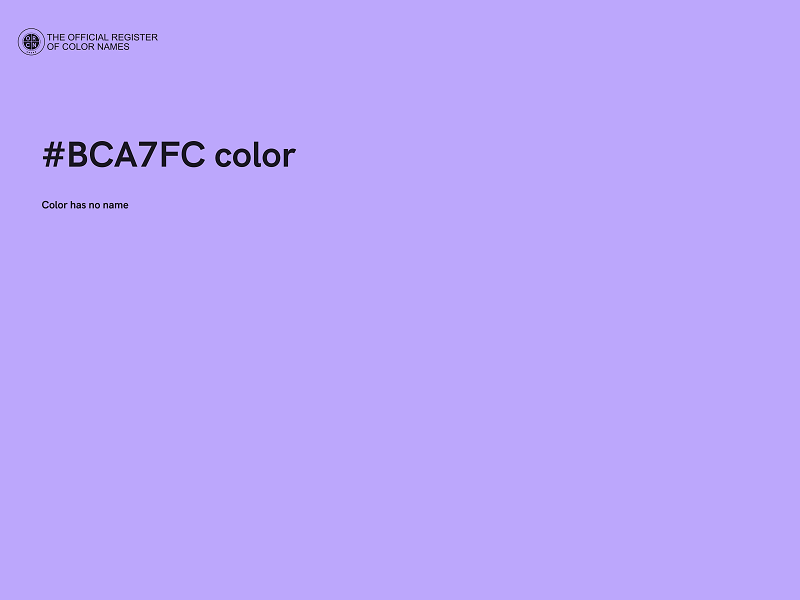 #BCA7FC color image