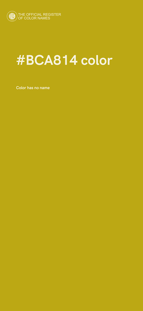 #BCA814 color image