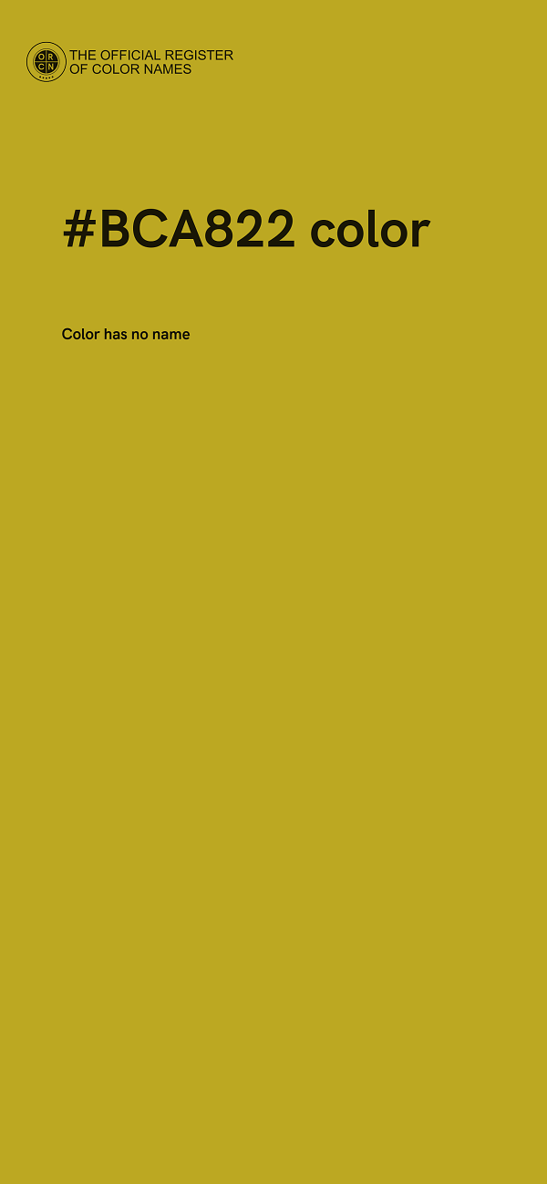 #BCA822 color image