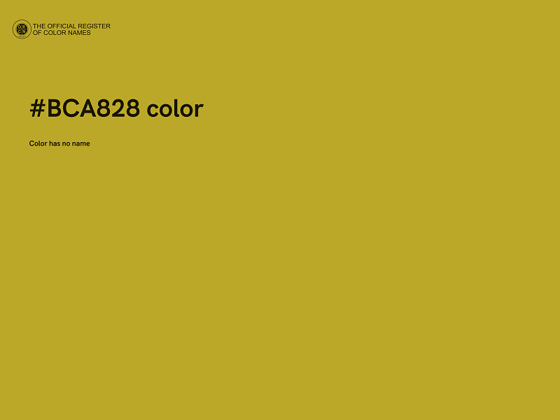 #BCA828 color image