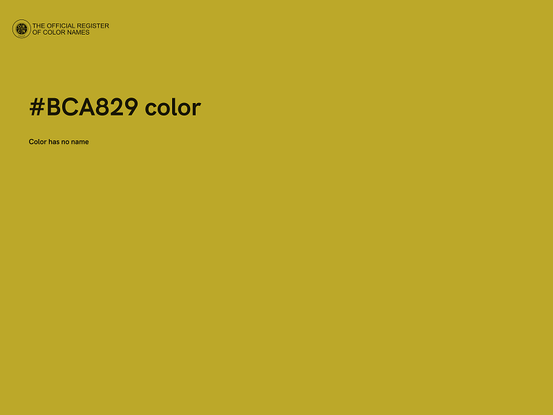 #BCA829 color image