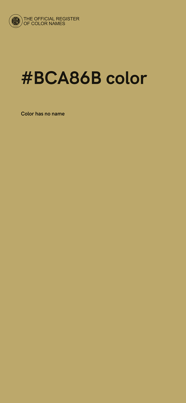 #BCA86B color image