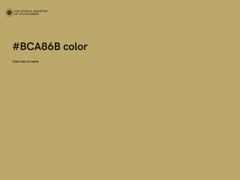 #BCA86B color image