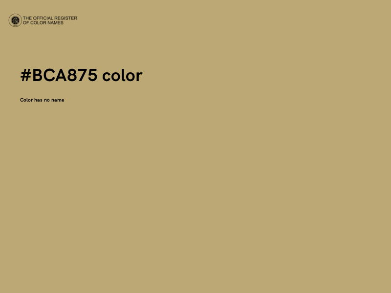 #BCA875 color image