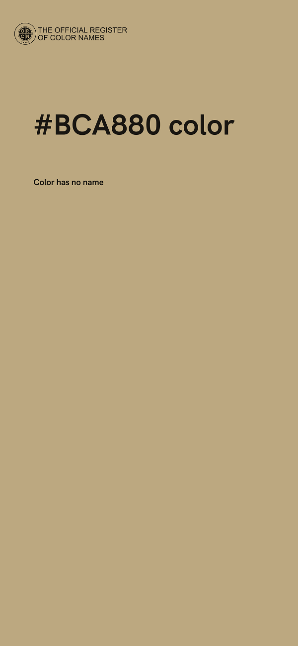 #BCA880 color image